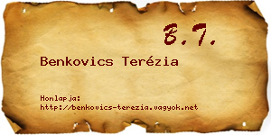 Benkovics Terézia névjegykártya
